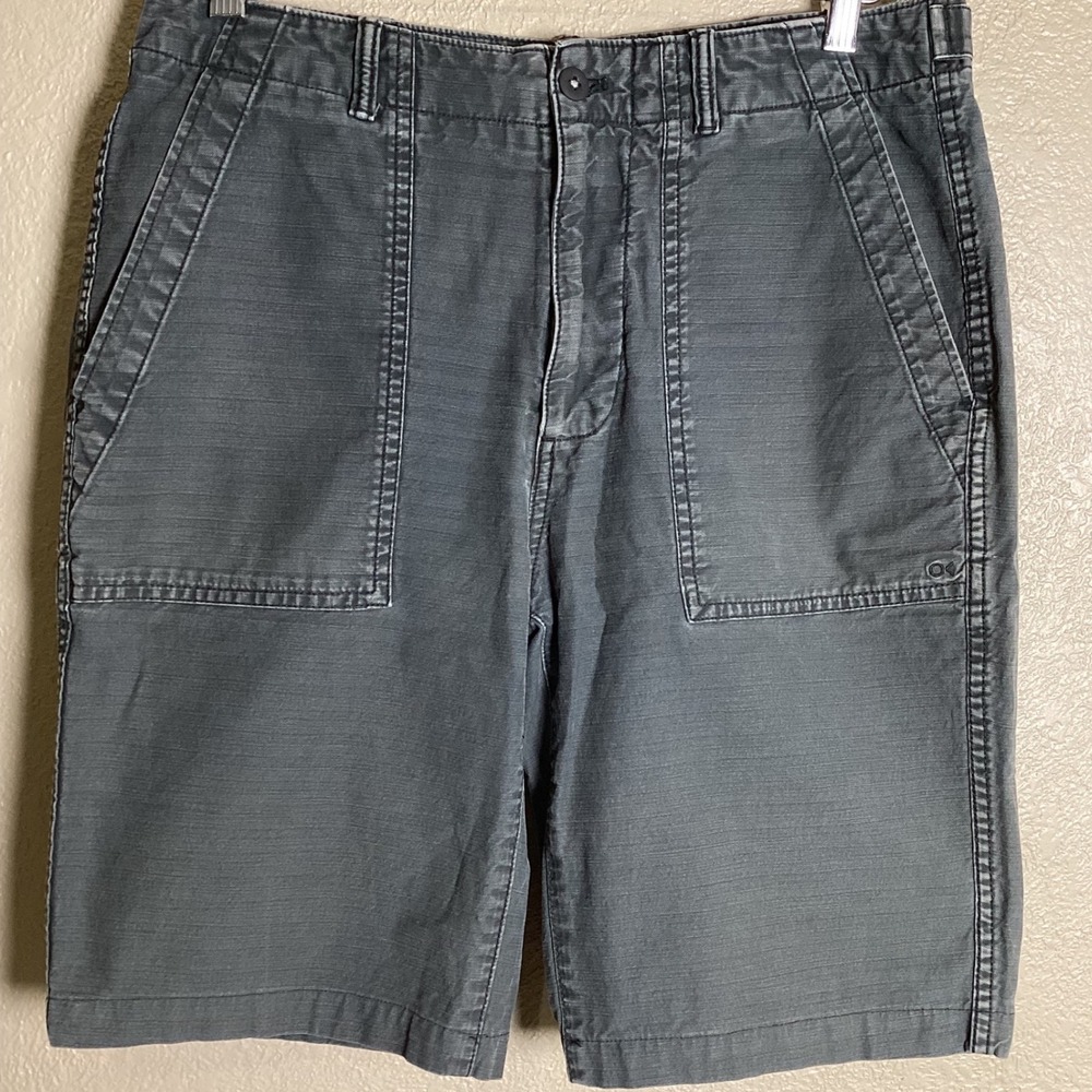 Outerknown Men's Charcoal Grey Cotton Ripstop Fatigue Utility Shorts Size 32